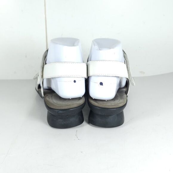 MEPHISTO Women’s Pattie EU41 US10,5 Leather White Silver Ankle Strap Sandals - Picture 9 of 16